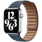 Apple Leather Link Apple Watch Series 1-9 / SE / Ultra (2) - 42/44/45/49mm - Taille M/L - Baltic Blue