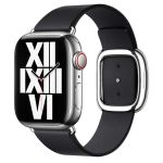 Apple Leather Band Modern Buckle Apple Watch Series 1-9 / SE - 38/40/41 mm - Taille L - Midnight