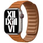 Apple Leather Link Apple Watch Series 1-9 / SE - 38/40/41 mm - Taille S/M - Golden Brown