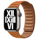 Apple Leather Link Apple Watch Series 1-9 / SE - 38/40/41 mm - Taille M/L - Golden Brown