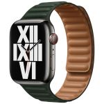 Apple Leather Link Apple Watch Series 1-9 / SE - 38/40/41mm - Taille S/M - Sequoia Green