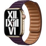 Apple Leather Link M/L Apple Watch Series 1-9 / SE / Ultra (2) - 42/44/45/49 mm - Dark Cherry