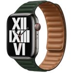 Apple Leather Link Apple Watch Series 1-9 / SE / Ultra (2) - 42/44/45/49 mm - Taille S/M - Sequoia Green