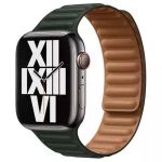 Apple Leather Link M/L Apple Watch Series 1-9 / SE / Ultra (2) - 42/44/45/49 mm - Sequoia Green