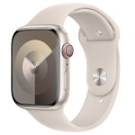 Apple Sport Band Apple Watch Series 1-9 / SE / Ultra (2) - 42/44/45/49 mm - Taille S/M - Starlight