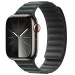 Apple Leather Link Apple Watch Series 1-9 / SE - 38/40/41 mm - Taille S/M - Evergreen