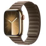 Apple Leather Link Apple Watch Series 1-9 / SE - 38/40/41 mm - Taille S/M - Taupe
