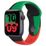 Apple Sport Band Apple Watch Series 1-9 / SE - 38/40/41 mm - Taille S/M - Black Unity