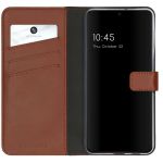 Selencia Étui de téléphone en cuir véritable Samsung Galaxy S21