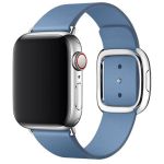 Apple Leather Band Modern Buckle Apple Watch Series 1-9 / SE - 38/40/41 mm - Taille S - Bleu