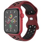 iMoshion Bracelet sport⁺ Apple Watch Series 1-9 / SE / Ultra (2) - 42/44/45/49 mm - Taille S/M - Wine Red & Black