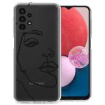 iMoshion Coque Design Samsung Galaxy A13 (4G) - Line Art Woman White