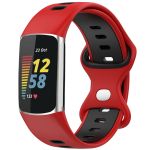 iMoshion Bracelet sportif en silicone Fitbit Charge 5 / Charge 6 - Rouge / Noir