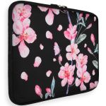 iMoshion Universele Design Sacoche 15 pouces - Blossom Watercolor Black