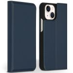 Accezz Étui de téléphone Slim Folio en cuir de qualité supérieure iPhone 13 Mini - Bleu foncé