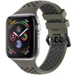 iMoshion ﻿Boucle de bracelet de sport en silicone Apple Watch Series 1-9 / SE - 38/40/41mm - Vert / Noir
