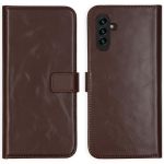 Selencia Étui de téléphone portefeuille en cuir véritable Samsung Galaxy A13 (5G) / A04s - Brun