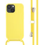 iMoshion ﻿Coque en silicone avec cordon iPhone 13 Mini - Jaune