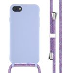 iMoshion ﻿Coque en silicone avec cordon iPhone SE (2022 / 2020) / 8 / 7 - Violet