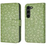 iMoshion ﻿Étui de téléphone portefeuille Design Samsung Galaxy S23 - Green Flowers