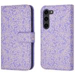 iMoshion ﻿Étui de téléphone portefeuille Design Samsung Galaxy S23 - Purple White Flowers