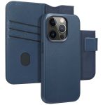 Accezz Étui de téléphone portefeuille en cuir 2-en-1 avec MagSafe iPhone 15 Pro - Nightfall Blue