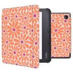 iMoshion Design Slim Hard Sleepcover avec support Kobo Libra 2 / Tolino Vision 6 - Orange Flowers Connect
