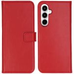 Selencia Étui de téléphone portefeuille en cuir véritable Samsung Galaxy A55 - Rouge