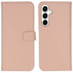 Selencia Étui de téléphone portefeuille en cuir véritable Samsung Galaxy A35 - Dusty Pink