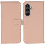 Selencia Étui de téléphone en cuir véritable iPhone Samsung Galaxy S23 FE - Dusty Pink