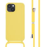 iMoshion ﻿Coque en silicone avec cordon iPhone 15 - Jaune