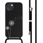 iMoshion Coque design en silicone avec cordon iPhone 15 - Dandelion Black