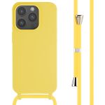 iMoshion ﻿Coque en silicone avec cordon iPhone 15 Pro - Jaune