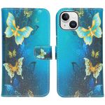 iMoshion Design Softcase Bookcase iPhone 15 - Blue Butterfly