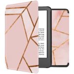 iMoshion Étui de liseuse portefeuille design Slim Hard Sleepcover Amazon Kindle (2022) 11th gen - Pink Graphic
