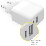 Accezz Wall Charger iPhone Xs Max - Chargeur - Connexion USB-C et USB - Power Delivery - 20 Watt - Blanc