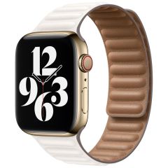Apple Leather Link Apple Watch Series 1-9 / SE - 38/40/41 mm - Taille S/M - Chalk