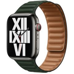 Apple Leather Link S/M Apple Watch Series 1-9 / SE / Ultra (2) - 42/44/45/49 mm - Sequoia Green