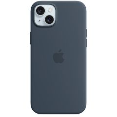 Apple Coque en silicone MagSafe iPhone 15 Plus - Storm Blue