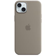 Apple Coque en silicone MagSafe iPhone 15 Plus - Clay