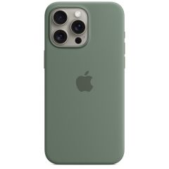 Apple Coque en silicone MagSafe iPhone 15 Pro Max - Cypress