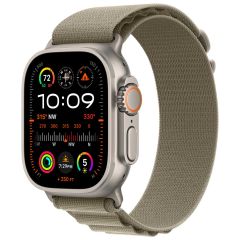 Apple Alpine Loop Band Apple Watch Series 1-9 / SE / Ultra (2) - 42/44/45/49 mm - Taille M - Olive