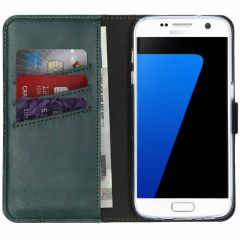 Selencia Étui de téléphone en cuir véritable Samsung Galaxy S7