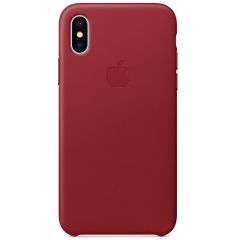 Apple Coque Leather iPhone X(s) - Red