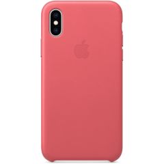 Apple Coque Leather iPhone Xs - Peony Pink