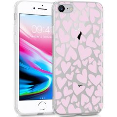 iMoshion Coque Design iPhone SE (2020) / 8 / 7 / 6s - Cœurs - Rose