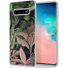 iMoshion Coque Design Samsung Galaxy S10 - Jungle - Vert / Rose