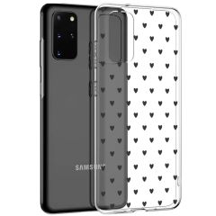 iMoshion Coque Design Samsung Galaxy S20 Plus - Cœurs - Noir