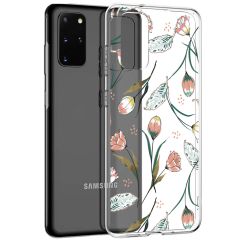 iMoshion Coque Design Samsung Galaxy S20 Plus - Fleur - Rose / Vert
