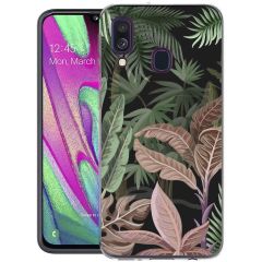 iMoshion Coque Design Samsung Galaxy A40 - Jungle - Vert / Rose